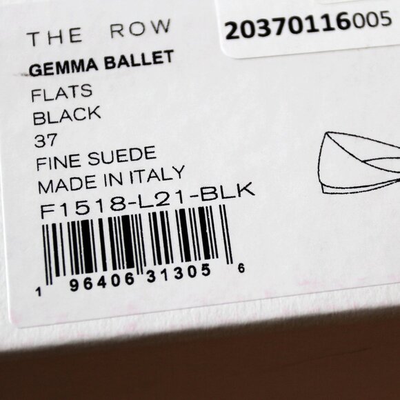 BNWT AW24 THE ROW GEMMA SUEDE BALLET FLATS 37 - Picture 7 of 10